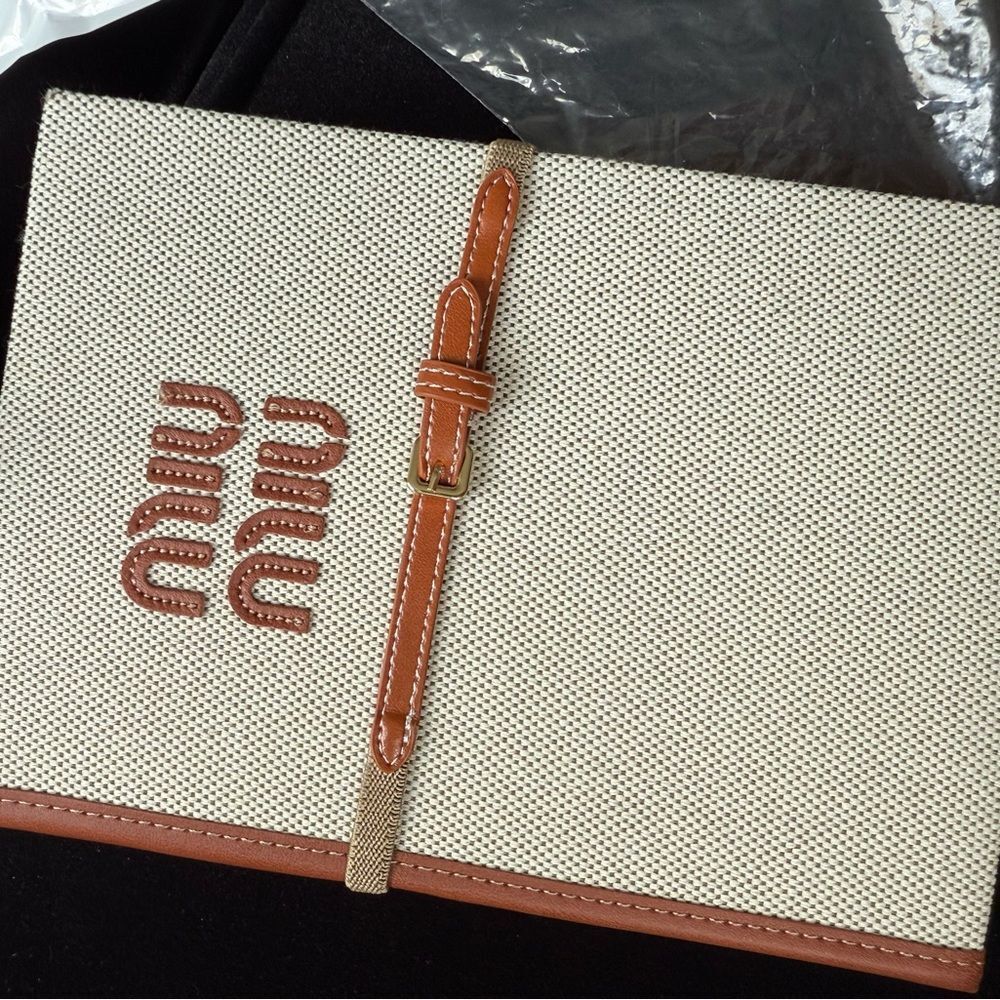 Brand new Miu Miu Tan and Brown notebook journal